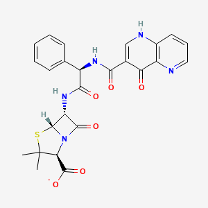 molecular formula C25H22N5O6S- B1264082 阿帕西林(1-) 