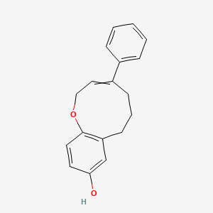 molecular formula C18H18O2 B12640840 4-Phenyl-2,5,6,7-tetrahydro-1-benzoxonin-9-ol 