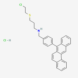 N-[(4-benzo[a]anthracen-7-ylphenyl)methyl]-3-(2-chloroethylsulfanyl)propan-1-amine;hydrochloride