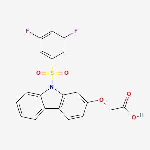 {[9-(3,5-Difluorobenzene-1-sulfonyl)-9H-carbazol-2-yl]oxy}acetic acid