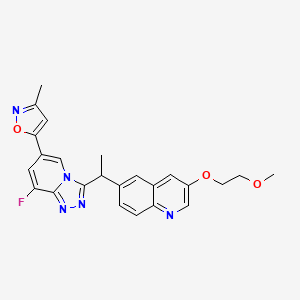 Quinoline, 6-[(1S)-1-[8-fluoro-6-(3-methyl-5-isoxazolyl)-1,2,4-triazolo[4,3-a]pyridin-3-yl]ethyl]-3-(2-methoxyethoxy)-