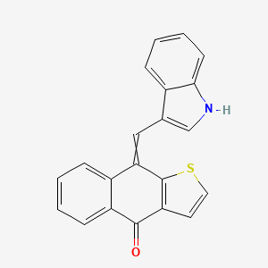 molecular formula C21H13NOS B12640961 9-[(1H-Indol-3-yl)methylidene]naphtho[2,3-b]thiophen-4(9H)-one CAS No. 920012-54-0