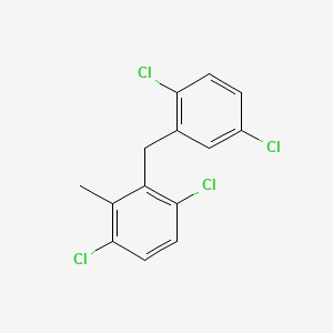 molecular formula C14H10Cl4 B12640965 2,2',5,5'-Tetrachlorobenzyl-4-toluene CAS No. 121107-55-9