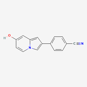 4-(7-Hydroxyindolizin-2-yl)benzonitrile