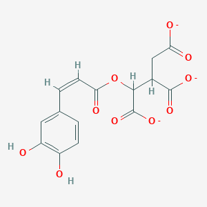 molecular formula C15H11O10-3 B1264097 2-咖啡酰异柠檬酸(3-) 