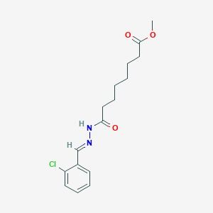 molecular formula C16H21ClN2O3 B1264099 8-[(2E)-2-[(2-氯苯基)亚甲基]肼基]-8-氧代辛酸甲酯 