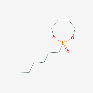 molecular formula C10H21O3P B12641006 2-Hexyl-1,3,2-dioxaphosphepane 2-oxide CAS No. 122833-45-8