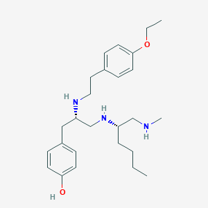molecular formula C26H41N3O2 B1264107 4-[(2S)-2-[2-(4-ethoxyphenyl)ethylamino]-3-[[(2S)-1-(methylamino)hexan-2-yl]amino]propyl]phenol 
