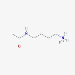 molecular formula C6H15N2O+ B1264109 N-acetylputrescinium 