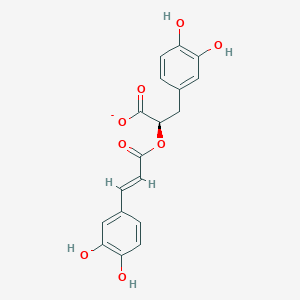 molecular formula C18H15O8- B1264112 (R)-rosmarinate 