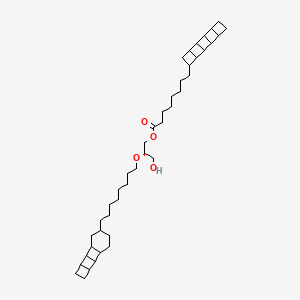 molecular formula C43H68O4 B1264122 1-(8-[5]-Ladderane-octanoyl)-2-(8-[3]-ladderane-octanyl)-sn-glycerol 