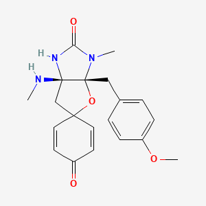 molecular formula C20H23N3O4 B1264136 Spiroleucettadine 