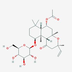 molecular formula C28H44O10 B1264163 福可地萜苷 E 
