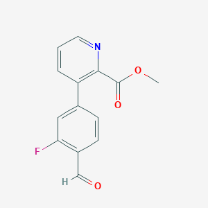 Methyl 3-(3-fluoro-4-formylphenyl)pyridine-2-carboxylate