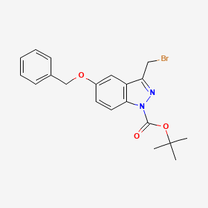 1H-Indazole-1-carboxylic acid, 3-(bromomethyl)-5-(phenylmethoxy)-, 1,1-dimethylethyl ester