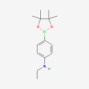 molecular formula C14H22BNO2 B12641740 N-ethyl-4-(4,4,5,5-tetramethyl-1,3,2-dioxaborolan-2-yl)benzenamine CAS No. 1235451-55-4