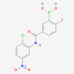 5-(2-Chloro-5-nitrophenylcarbamoyl)-2-fluorobenzeneboronic acid