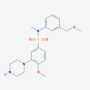 Benzenesulfonamide, 4-methoxy-N-[3-(methoxymethyl)phenyl]-N-methyl-3-(1-piperazinyl)-