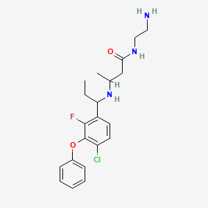 N-(2-aminoethyl)-3-[1-(4-chloro-2-fluoro-3-phenoxyphenyl)propylamino]butanamide