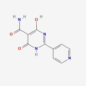 molecular formula C10H8N4O3 B12641916 4,6-Dihydroxy-2-(pyridin-4-yl)pyrimidine-5-carboxamide 