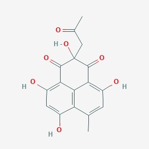 molecular formula C17H14O7 B1264192 2,4,6,9-四羟基-7-甲基-2-(2-氧代丙基)菲咯二烯-1,3-二酮 CAS No. 1029520-85-1