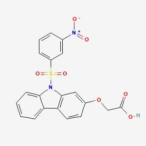 molecular formula C20H14N2O7S B12642166 {[9-(3-Nitrobenzene-1-sulfonyl)-9H-carbazol-2-yl]oxy}acetic acid CAS No. 920982-30-5