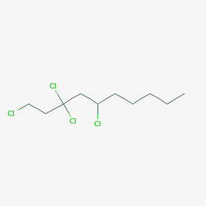 molecular formula C10H18Cl4 B12642176 1,3,3,5-Tetrachlorodecane CAS No. 108140-19-8