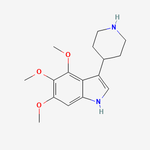 molecular formula C16H22N2O3 B12642250 4,5,6-trimethoxy-3-(piperidin-4-yl)-1H-indole 