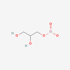 molecular formula C3H7BiO5 B12642287 2,3-Dihydroxypropoxy(dioxo)bismuth CAS No. 6274-91-5