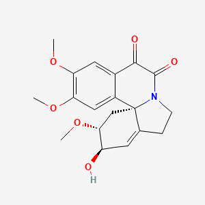 molecular formula C19H21NO6 B1264238 10,11-二氧代表红藤碱 