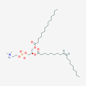 molecular formula C40H78NO8P B1264240 1-十四烷酰基-2-[(9Z)-十八烯酰基]-sn-甘油-3-磷酸胆碱 