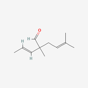 2,5-Dimethyl-2-(prop-1-enyl)hex-4-enal