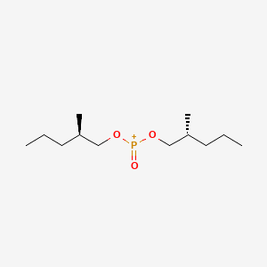 molecular formula C12H26O3P+ B12642426 bis[(2R)-2-methylpentoxy]-oxophosphanium CAS No. 92379-52-7