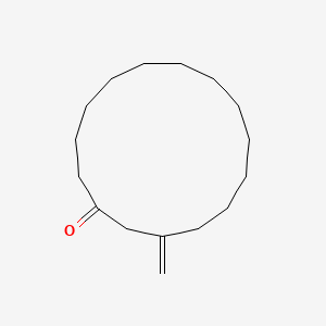 molecular formula C16H28O B12642433 Cyclopentadecanone, 3-methylene- CAS No. 94561-99-6