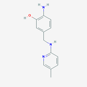 2-Amino-5-{[(5-methylpyridin-2-yl)amino]methyl}phenol