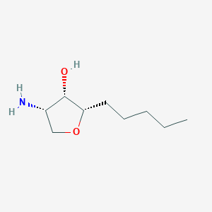 molecular formula C9H19NO2 B12642549 (2S,3S,4S)-4-amino-2-pentyloxolan-3-ol CAS No. 920300-63-6