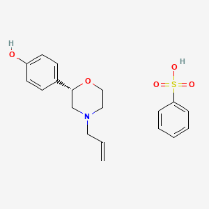 molecular formula C19H23NO5S B12642590 benzenesulfonic acid;4-[(2S)-4-prop-2-enylmorpholin-2-yl]phenol CAS No. 920799-97-9