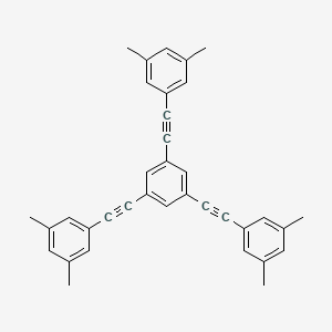 molecular formula C36H30 B12642609 1,1',1''-[Benzene-1,3,5-triyltri(ethyne-2,1-diyl)]tris(3,5-dimethylbenzene) CAS No. 920985-22-4