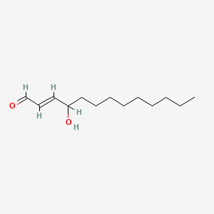 molecular formula C13H24O2 B12642610 4-Hydroxy-2-tridecenal CAS No. 29343-62-2