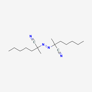 molecular formula C16H28N4 B12642631 Heptanenitrile, 2,2'-azobis(2-methyl- CAS No. 58577-00-7