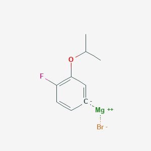 molecular formula C9H10BrFMgO B12642680 4-Fluoro-3-iso-propoxyphenylmagnesium bromide, 0.5M 2-MeTHF 