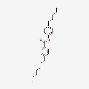 molecular formula C25H34O2 B12642752 4-Pentylphenyl 4-heptylbenzoate CAS No. 79606-05-6