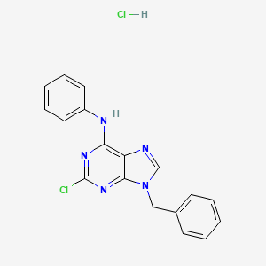 9-Benzyl-2-chloro-N-phenyl-9H-purin-6-amine hydrochloride