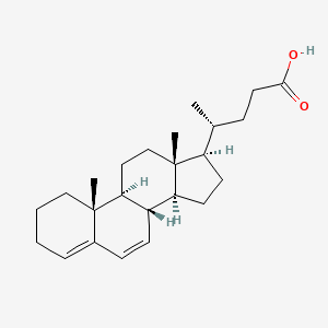 molecular formula C24H36O2 B1264281 Chola-4,6-dien-24-oic acid 