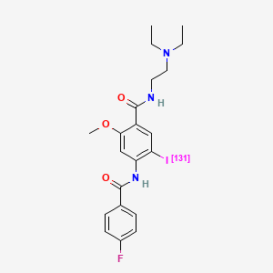 molecular formula C21H25FIN3O3 B1264282 碘氟苯酰胺 I-131 CAS No. 1214283-52-9
