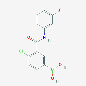 4-Chloro-3-(3-fluorophenylcarbamoyl)phenylboronic acid