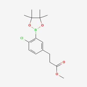 Methyl 3-[4-chloro-3-(4,4,5,5-tetramethyl-1,3,2-dioxaborolan-2-yl)phenyl]propanoate