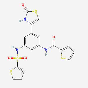 N-(3-(2-oxo-2,3-dihydrothiazol-4-yl)-5-(thiophene-2-sulfonaMido)phenyl)thiophene-2-carboxaMide