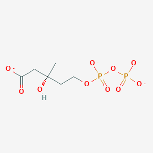 molecular formula C6H10O10P2-4 B1264286 (R)-5-Diphosphomevalonate 