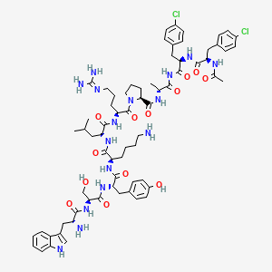 molecular formula C69H92Cl2N16O13 B1264293 GNRH, Ac(4-Cl-phe(1,2)-trp(3)-tyr(5)-lys(6)-ala(10))- CAS No. 81608-50-6